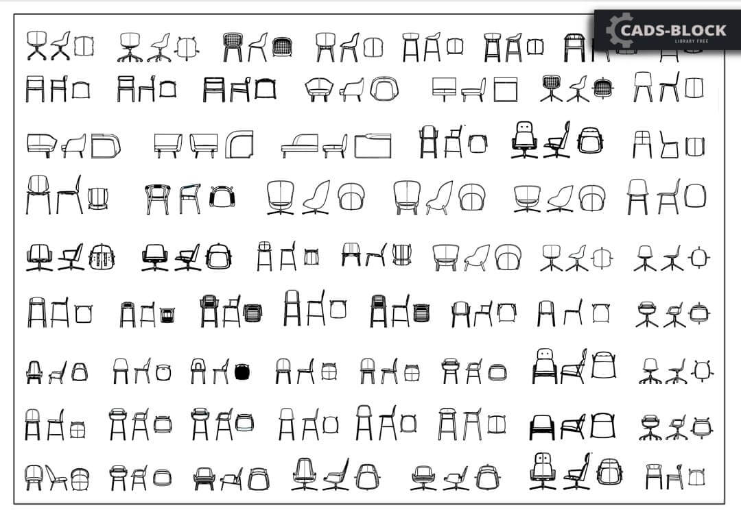 Chair CAD block in AutoCAD